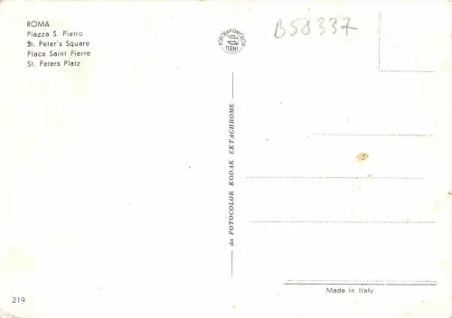 B58337 Petersplatz Roma Italien