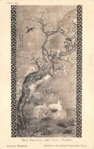 Lot164 Shen Nan Ping Kaninchen Gemälde Postkarte Künstler signiert UK China