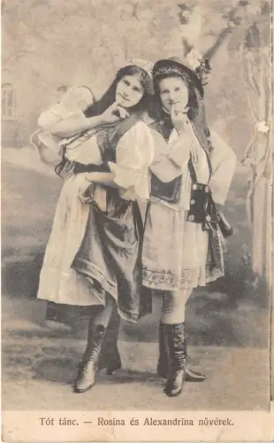 Lot125 Rosina & Alexandrina See Tanz Kostüm Typen Folklore Schauspielerinnen Ungarn