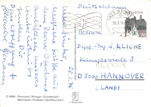 BG28228 Berner Oberland Jungfrau Region Schweiz