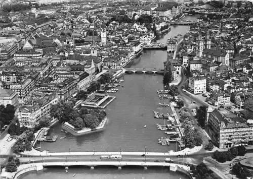 B54972 Zürich Quartbrücke mit Blick auf ie Limmat Schweiz