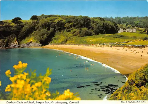 B87421 caerhays castle and beach veryan bay mevagissey cornwall uk
