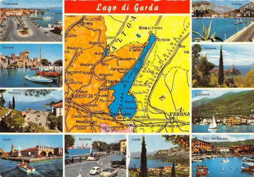 B96484 lago di garda karte cartes geographiques italien