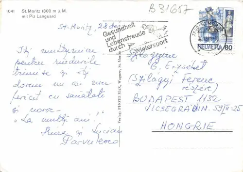 B31657 St Moris mit Piz Languard Schweiz