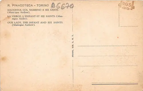 B6670 Italien Torino adonna col Bambino e sei Santi