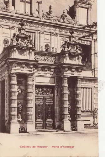 BF11695 chateau de mouchy porte d honneur france front/back image
