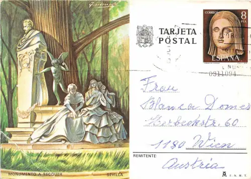 B48216 Sevilla Monumento a Becquer Spanien