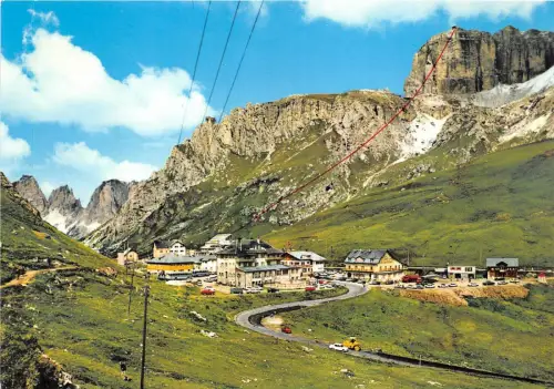 BG17756 dolomiti passo pordoi gli alberghi e la funivia italy