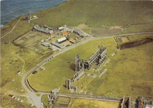 B87951 whitby abbey yorkshire air view uk