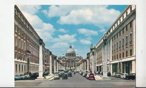 BF23391 via della conciliazione e s pietro car roma italy front/back image