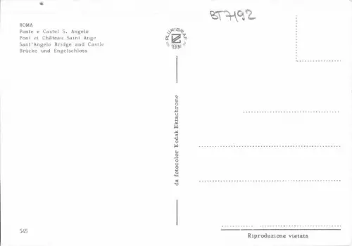 BT7192 Roma Ponte e castel s angelo Italien