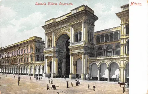 B2480 Italy Milano Galleria Vittorio Emanuele Front/Back Scan