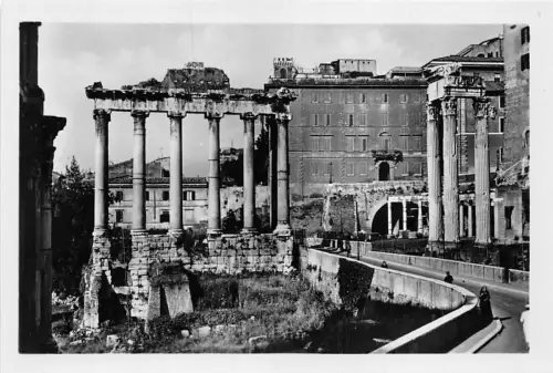 B44229 Roma Foro Romano Tempio di Saturno e Tempio di Vespasiano 9x7cm italy