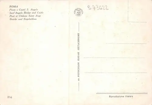 B73622 ponte e castel s angelo Roma Italien