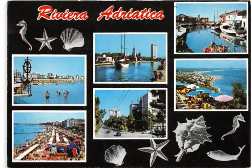 BG13608 saluti dalla riviera adriatica multi views italy