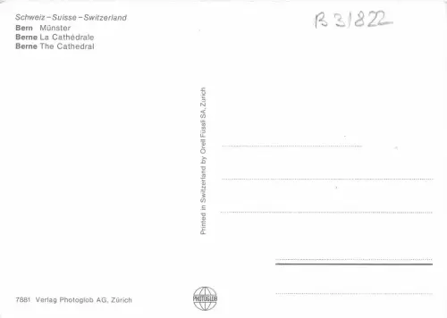 B31822 Bern La Cathedrale Schweiz