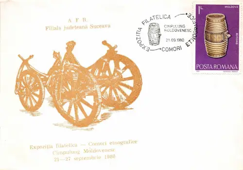 B3387 Entier Postaux Postbrief Suceava Campulung Artisanat Vorder-/Rückseitenscan