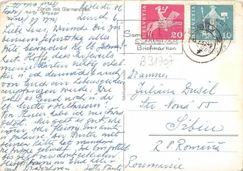 B31707 Zürich mit Glarneralpen Schweiz