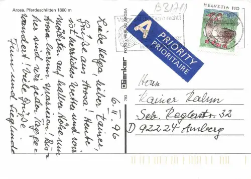 B31711 Arosa Pferdeschlitten Multi Vues Schweiz