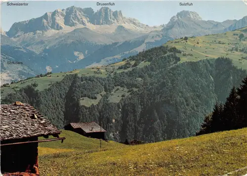 B31682 Blick von Furna gegen Stels switzerland