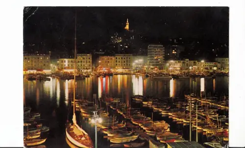 BF12590 marseille jeux de lumiere dans les eaux france front/back image