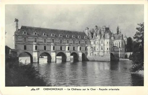BF6191 le chateau sur le cher faacade orie chenonceaux france Frankreich