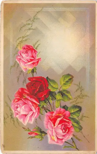 B2207 Fleurs Flowers Beautiful Roses front/back scan