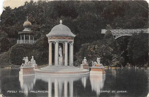 B74698 pegli villa pallavicini tempio di diana eckschnitt italien