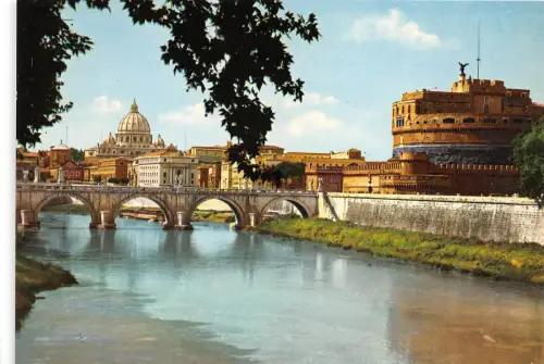 BG13589 ponte e castel s angelo roma italy