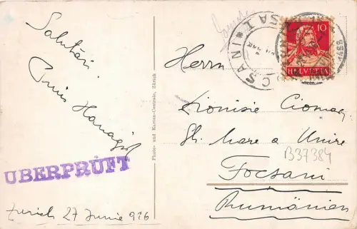 B37384 Zürich gegen Utoquai Schweiz