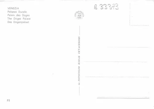 B33373 Venezia Der Dogenpalast Italien