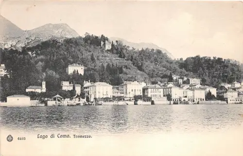 B3795 Italien Lago di Como Tremezzo 1900 Front/Back Scan