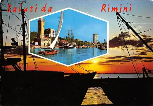 BG6639 saluti da rimini ship bateaux italy