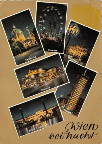 B22387 Wien bei Nacht Österreich