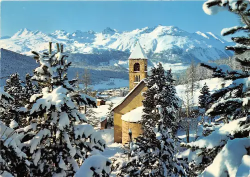 BR15055 Pontresina Kirche Sta Maria Schweiz