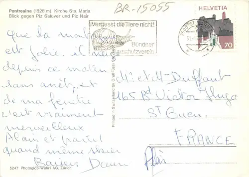 BR15055 Pontresina Kirche Sta Maria Schweiz