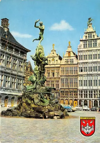 BG5129 Auto Möbel Statue Brabo Antwerpen Anvers Belgien