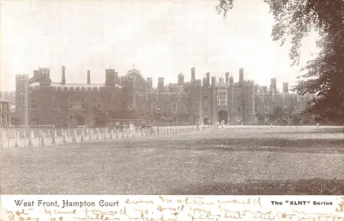 uk19403 west front hampton court london real photo uk