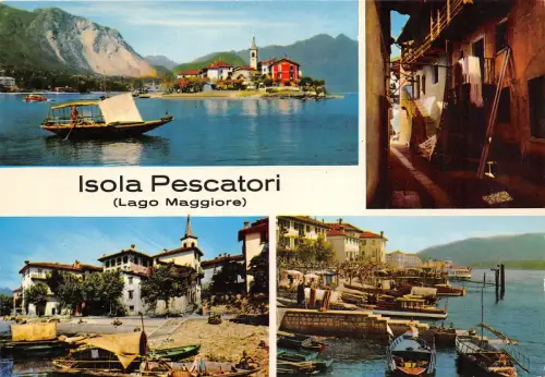 BG11442 isola pescatori Schiff Boot Lago Maggiore Italien