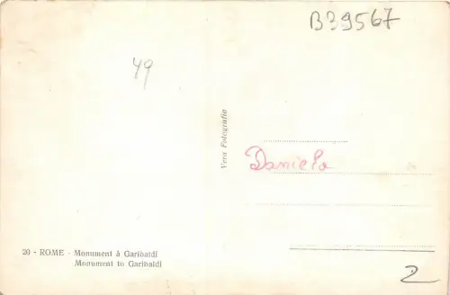 B39567 Rom Denkmal a Garibaldi Italien