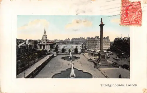 uk3770 trafalgar square london real photo uk