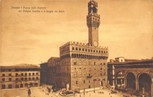 B3876 Italien Firenze Piazza della Signoria Front/Back Scan