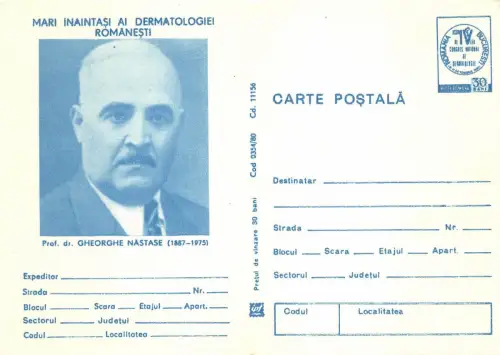 B8268 Entier Postaux Rumänische Derma Dermathologie Ärzte Gheorghe Nastase