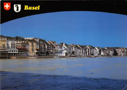 B31738 Basel Bale Partie am Rhein Schweiz