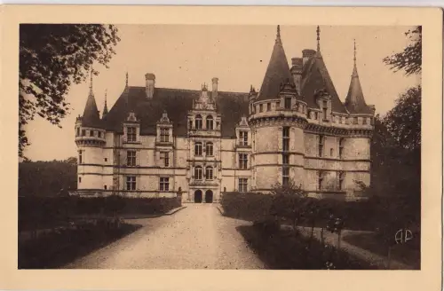 BF11366 le chateau national azay le rideau france front/back image