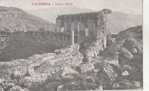 BF32484 taormina teatro greco italy front/back image
