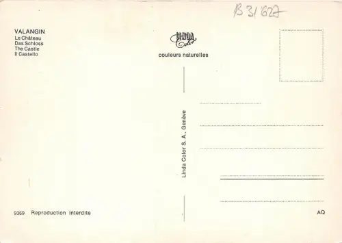 B31627 Valangin Le Chateau Schweiz