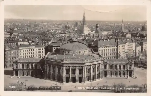B26598 Wien Blick vom Rathaus alte Straßenbahn Tram