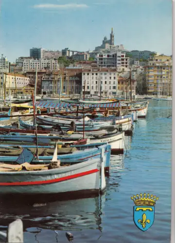 BF25495 marseille barques au repos dans le port ship france front/back image