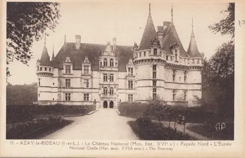 BF11361 azay le rideau le chateau national france front/back image